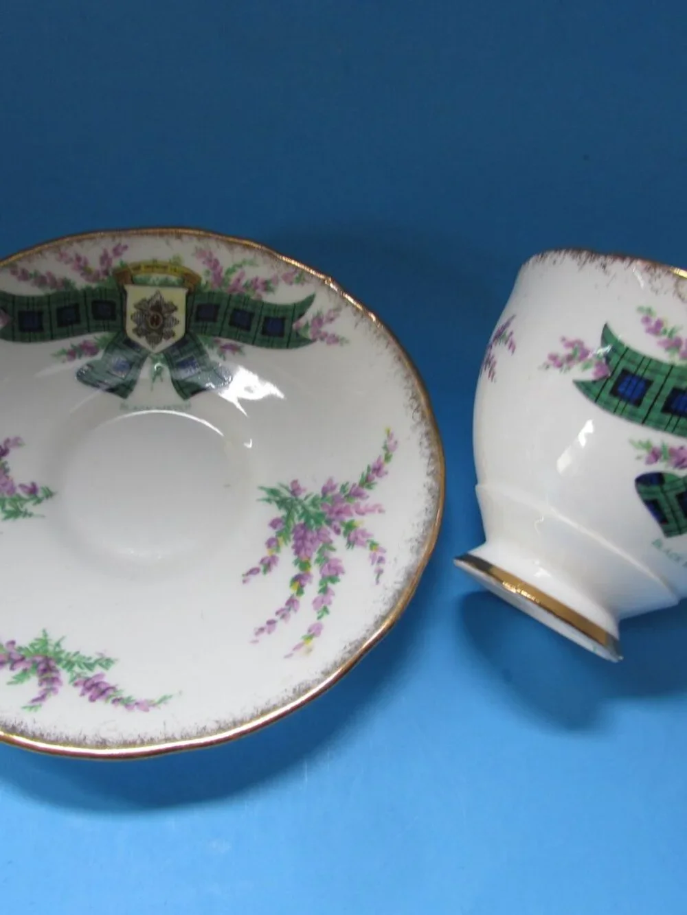 Royal Stafford Cup Saucer Tartan Series Black Watch Bone China